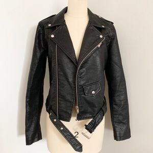 Faux Leather Moro Jacket
